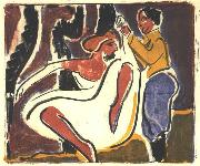 Ernst Ludwig Kirchner Russian dancer France oil painting artist